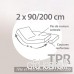 Linnea Protège Matelas Absorbant Antonin Blanc 2x90x200 Spécial lit articulé TPR - B008OSY9R0